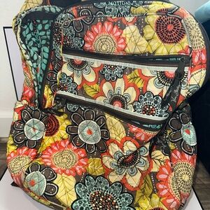 Vintage Vera Bradley Backpack in Flower Shower pattern